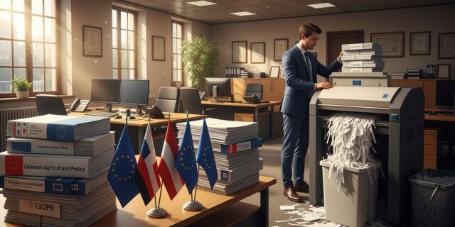 Papírová ofenziva Bruselu: Byrokratické škrty jako vzkaz Trumpovi