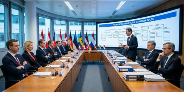 Brusel chce najímat úředníky, zatímco národní vlády propouští. Devět zemí říká dost