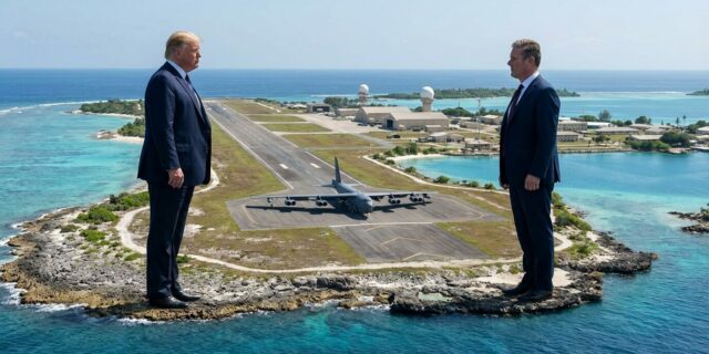 Tečka v oceánu, která děsí Pentagon. Trump se kvůli ní pustil do Británie