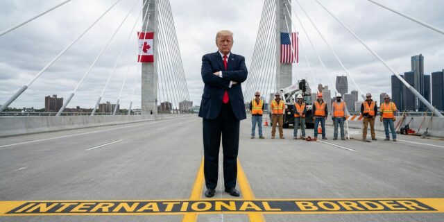 Trump chce polovinu mostu, který neplatil. Kanada se diví