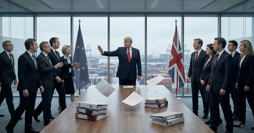 Trump couvl: EU a Británie unikly vyšším clům. Zatím