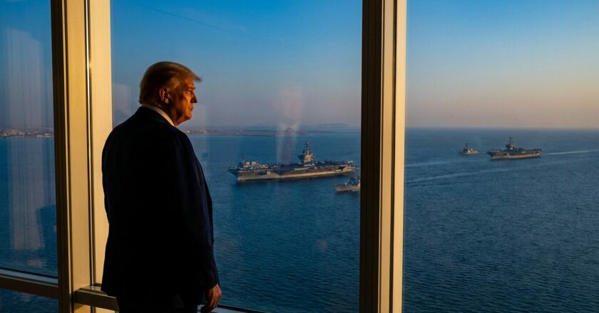 Trump hrozí Íránu vysláním další flotily. Diplomacie s kulisami válečných lodí