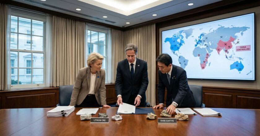Washington, Brusel a Tokio: Nová osa proti čínskému surovinovému monopolu
