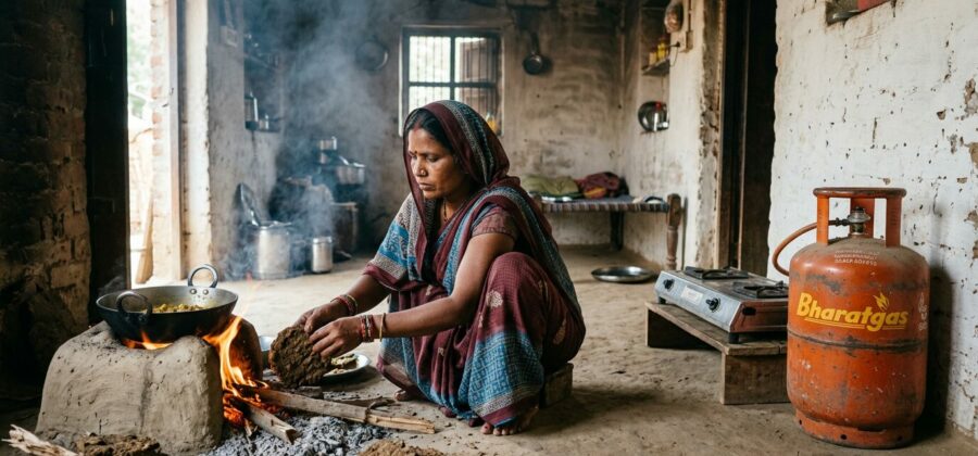 Když se Indie vrací k dřevu a kravincům: energetická krize jako test moderního státu