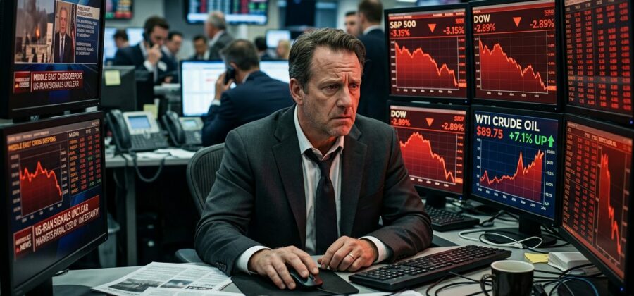 Trump mluví o míru a trhy se třesou ještě víc