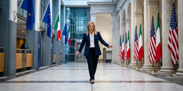 Meloniová balancuje mezi Washingtonem a Bruselem 